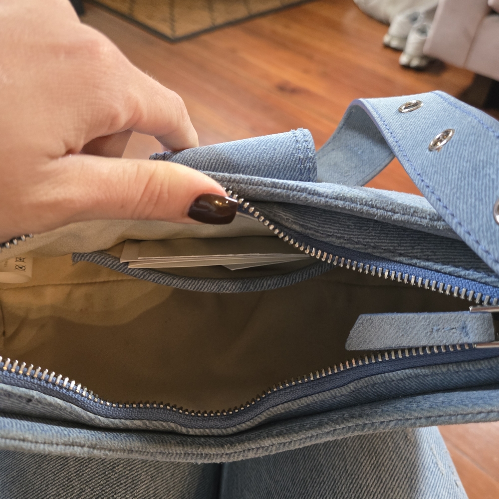 Elegant Light Blue Shoulder Bag - Picture 4 of 10